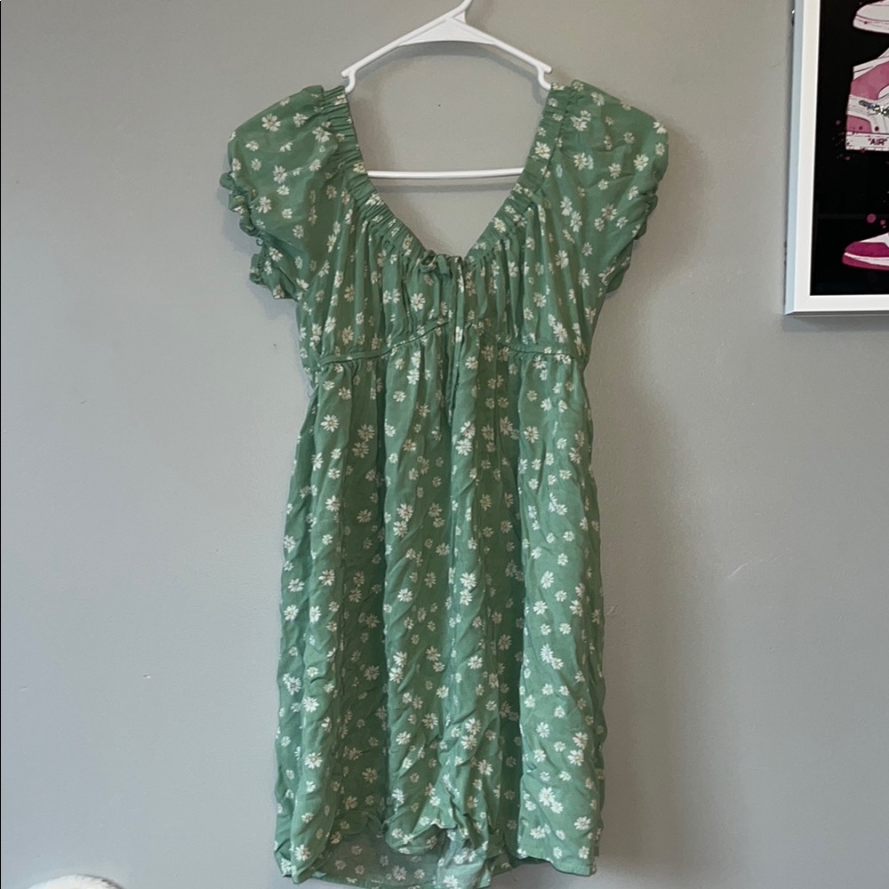 Green Floral Dress